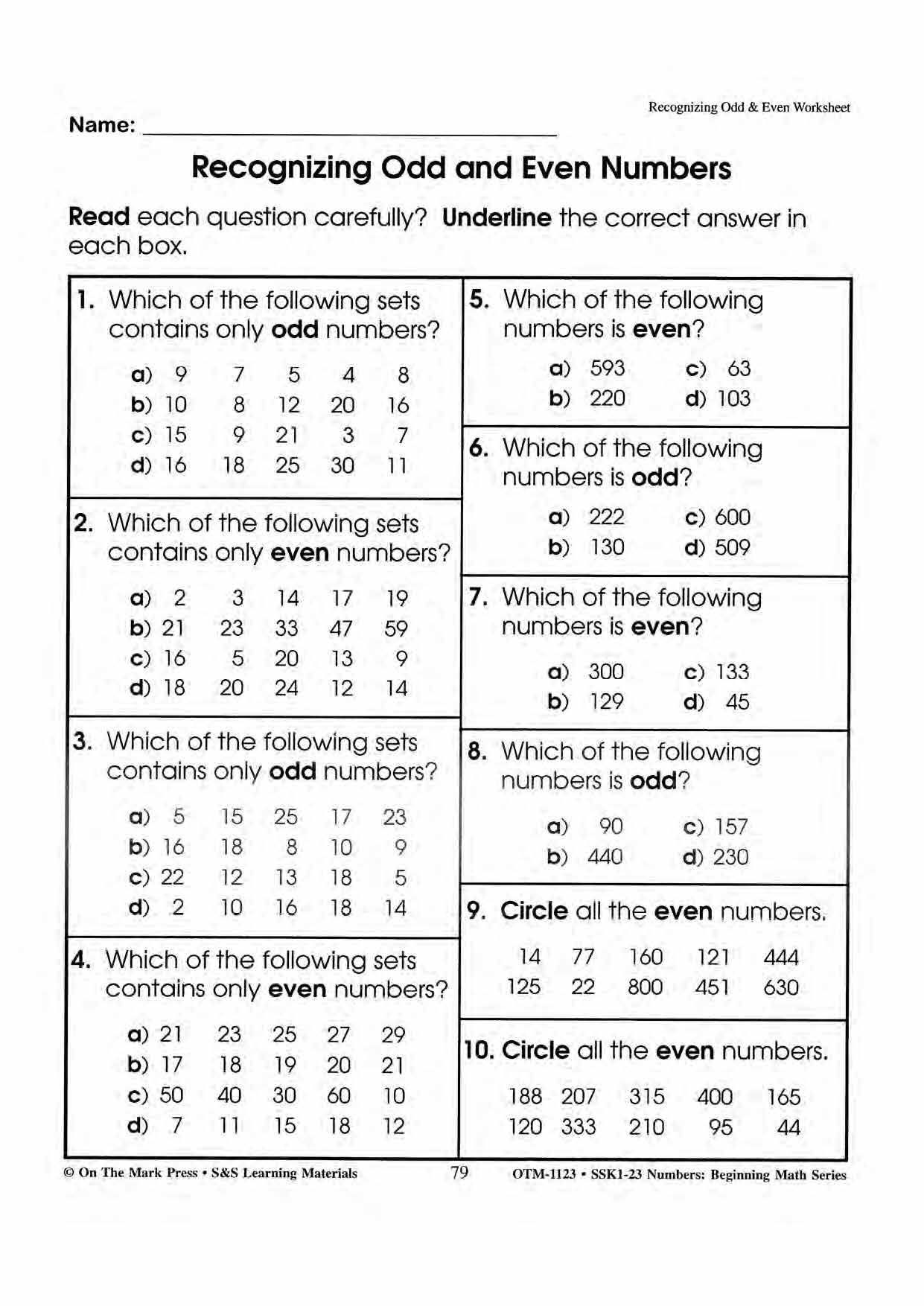 Writing Numbers Recognizing Recognizing & Writing Numbers Grades 1-3