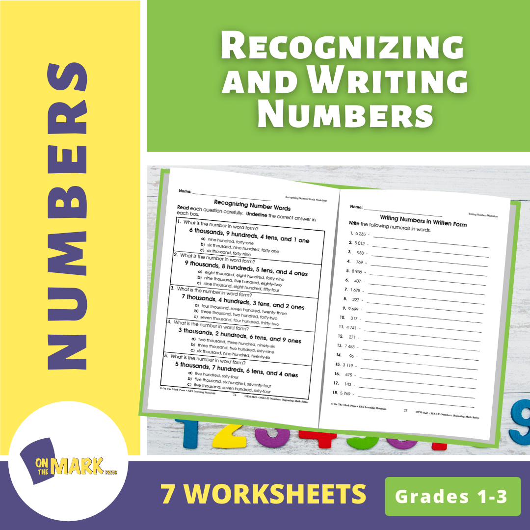 Recognizing & Writing Numbers Grades 1-3