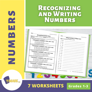 Recognizing & Writing Numbers Grades 1-3