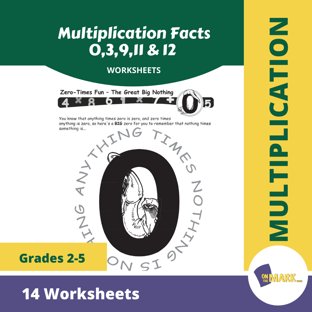 Multiplication Facts 0,3,9,11 & 12 Worksheets Grades 3-5