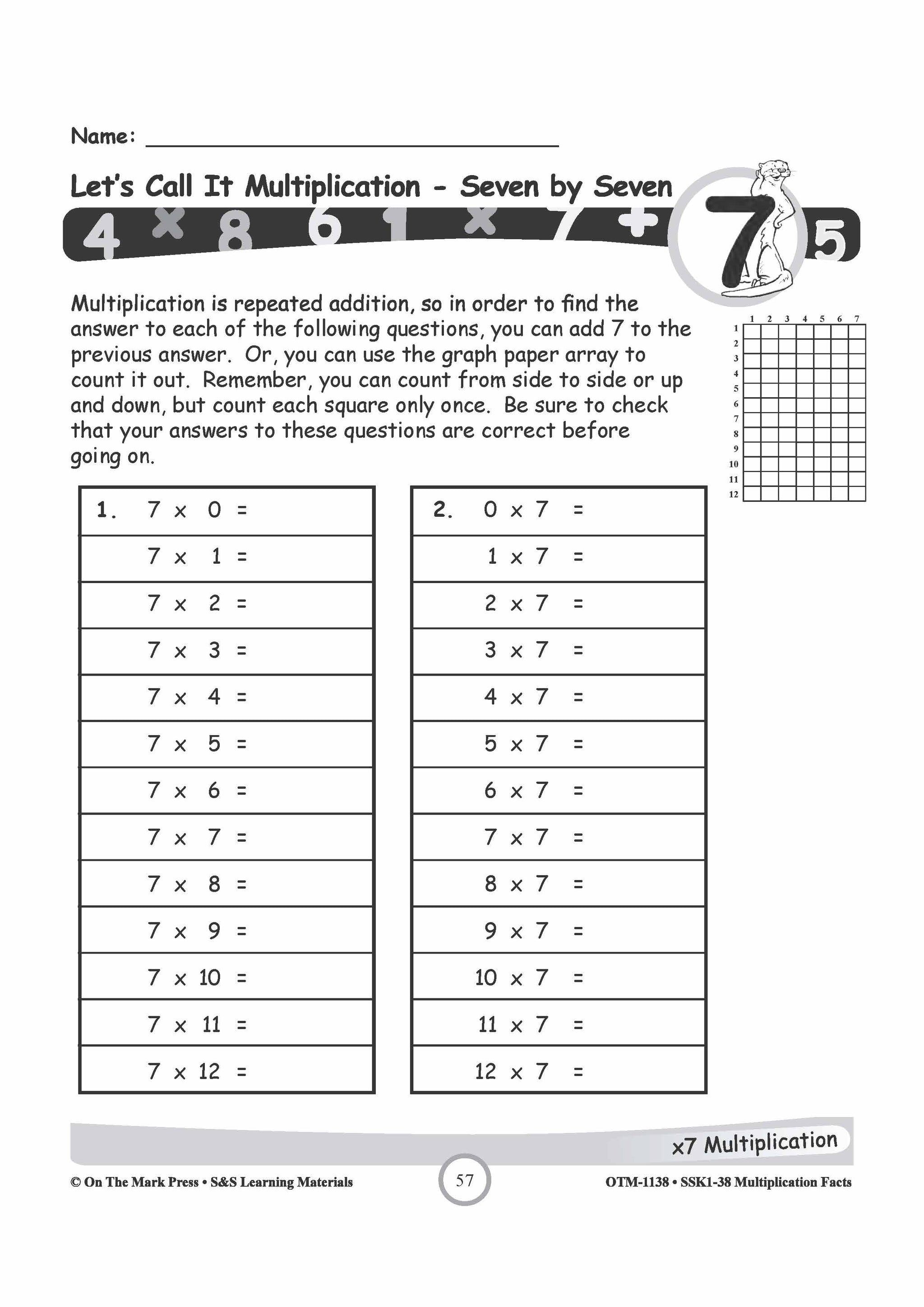 Multiplication Facts: 6,7 & 8  Worksheets Grades 3-5