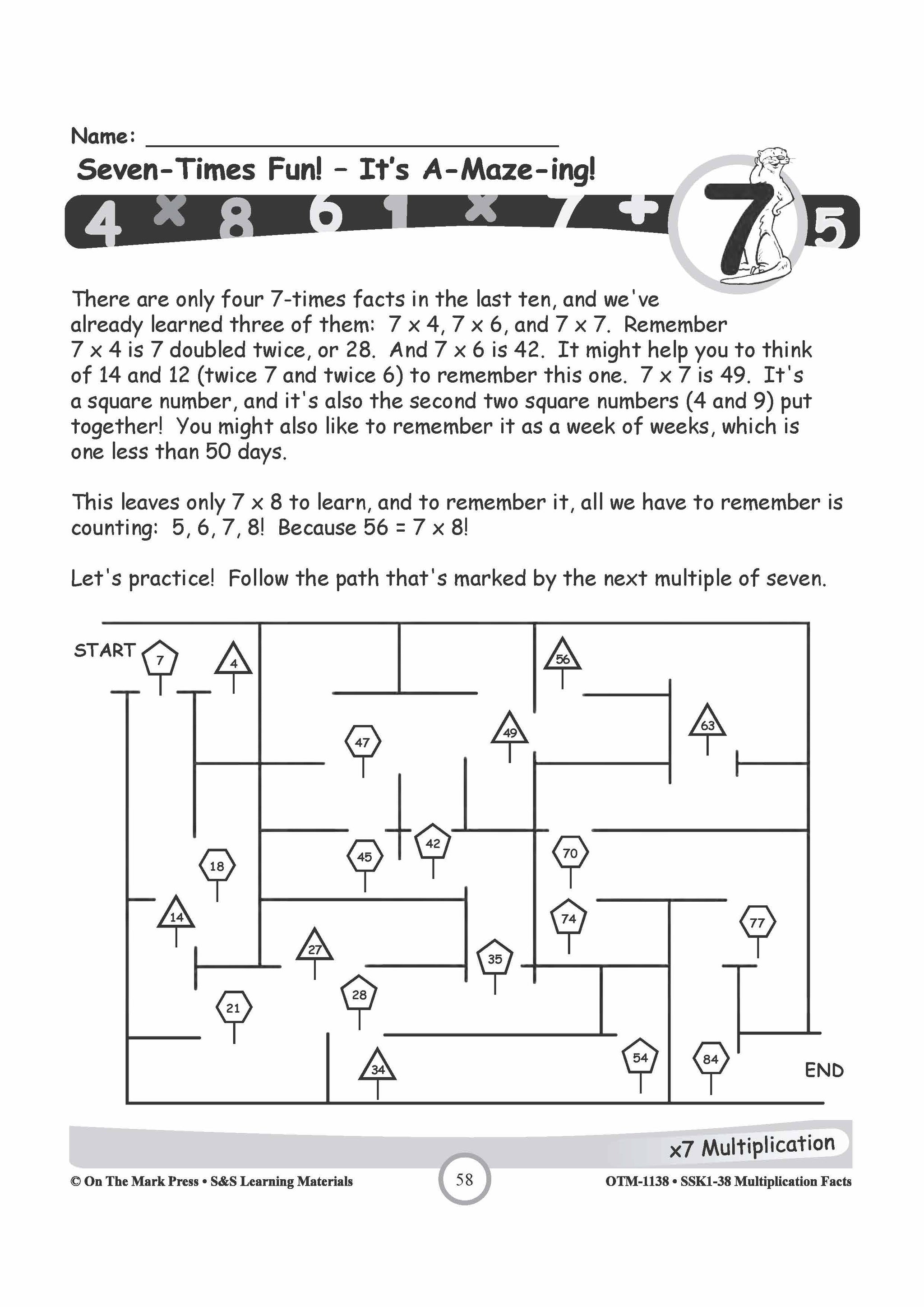 Multiplication Facts: 6,7 & 8  Worksheets Grades 3-5