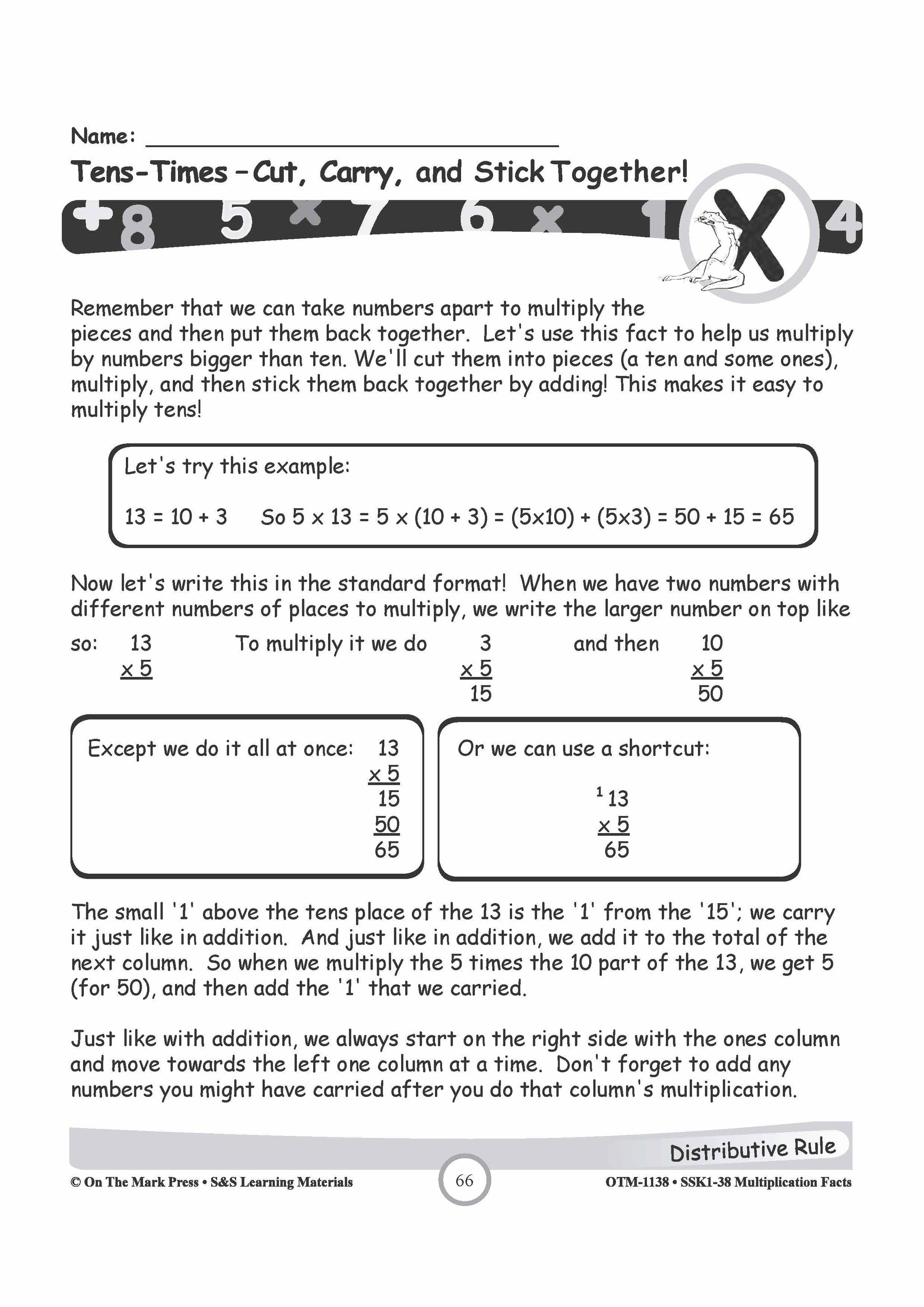 Conquer Worksheet Divide & Conquer Bigger Multiplication! Worksheets Grades 3-5