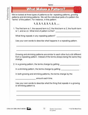 Second Grade Patterning Lesson Plans Aligned to Common Core