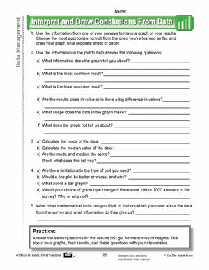 Fourth Grade Data Management  Lesson Plans Aligned to Common Core
