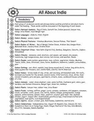 An Introduction to India - A Teacher Directed Lesson Plan Grades 3-5