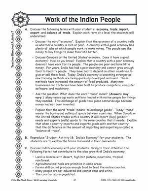 Work of the Indian People Grades 3-5 Lesson Plan