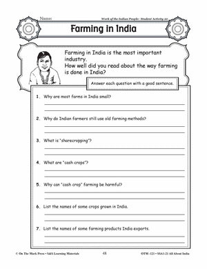 Work of the Indian People Grades 3-5 Lesson Plan