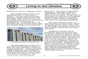 Lifestyles in Ukraine Grades 3-5