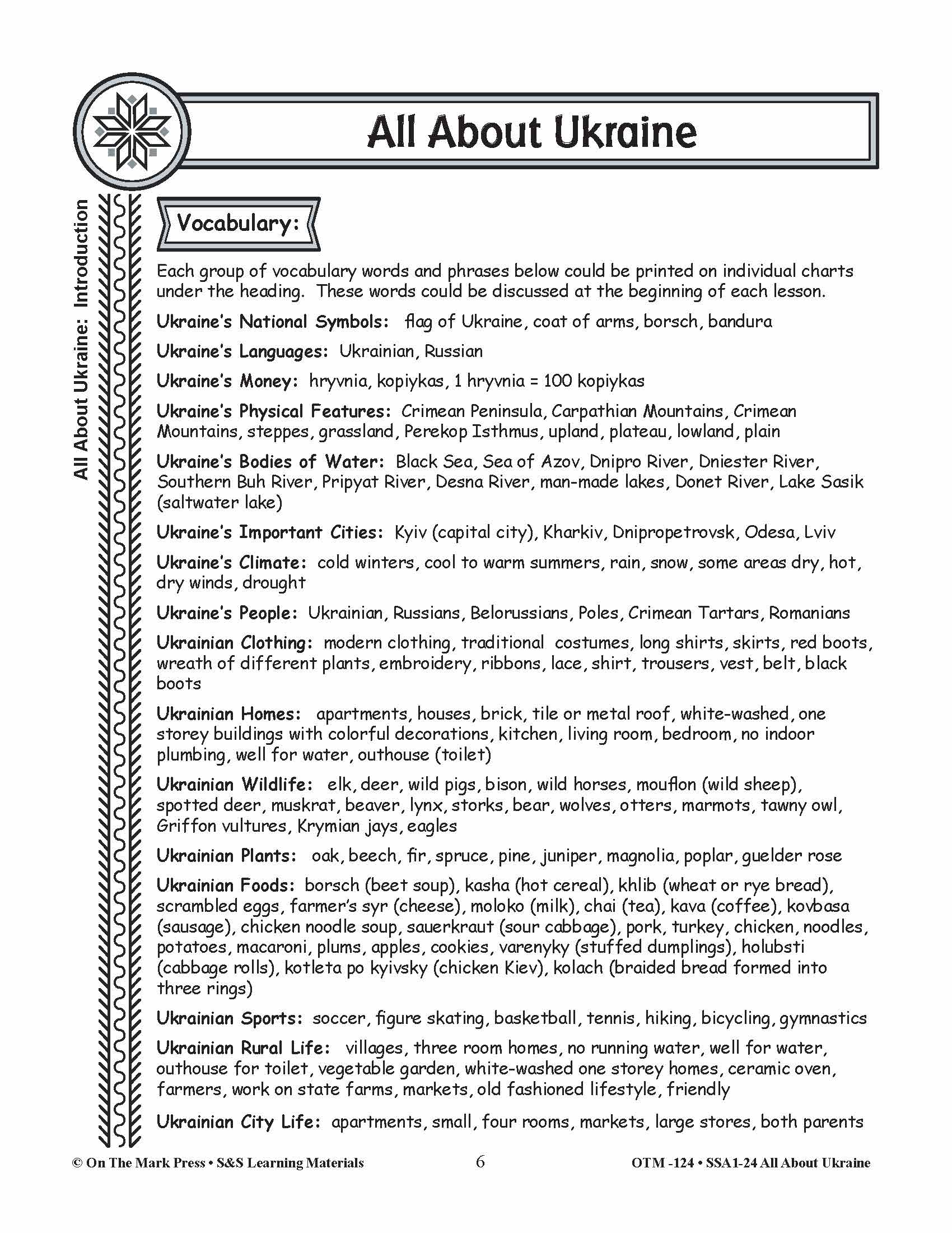 Ukraine’s History Lesson Plan Grades 3-5