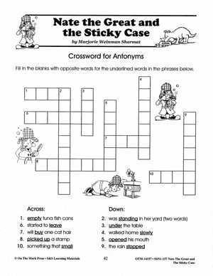 Nate the Great and the Sticky Case, by Marjorie W. Sharmat Lit Link/Novel Study Grades 1-3