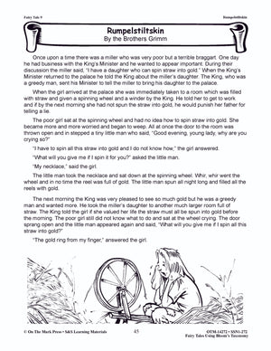 Rumpelstiltskin Fairy Tale Lesson Using Bloom's Taxonomy Gr. 3-5