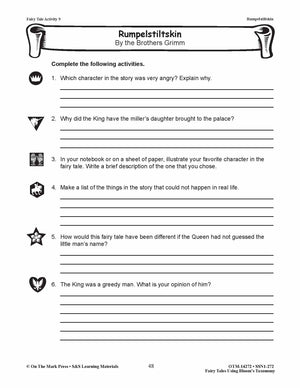 Rumpelstiltskin Fairy Tale Lesson Using Bloom's Taxonomy Gr. 3-5