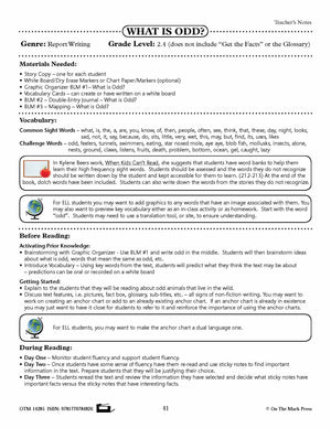 What is Odd? (Non-Fiction - Report Writing) Reading Level 2.4