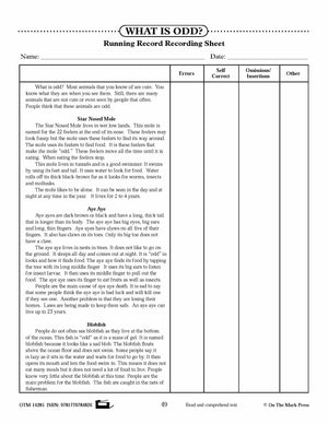 What is Odd? (Non-Fiction - Report Writing) Reading Level 2.4