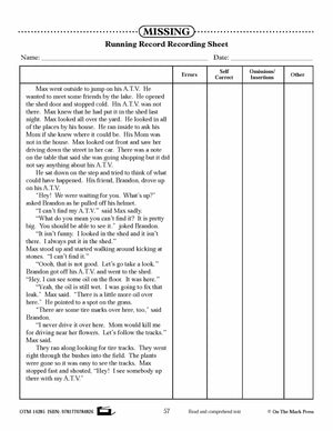 Missing (Fiction - Narrative Mystery) Reading Level 1.8 Aligned to Common Core