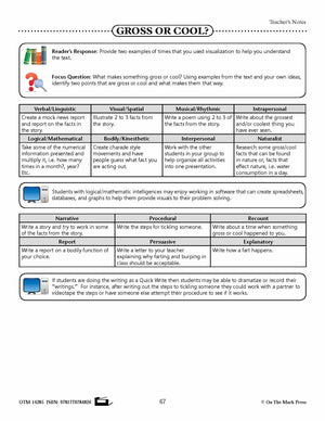 Gross or Cool? (Non-Fiction - Point Form) Reading Level 2.4