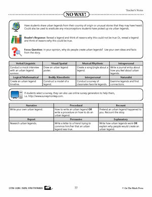 No Way! (Non-Fiction - Report) Reading Level 2.4 Aligned to Common Core