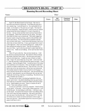 Brandon's Blog - Part II Gr. 4+ (Fiction - Recount Writing) Reading Level 1.7