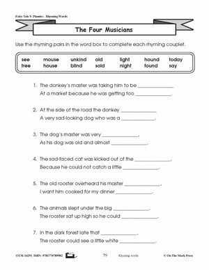 The Four Musicians Literacy Building Aligned To Common Core Gr. 1-3