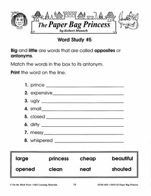 Paper Bag Princess Lit Link/Novel Study Grades 1-3
