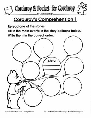 Corduroy & Pocket for Corduroy, by Don Freeman Lit Link/Novel Study Grades 1-3