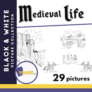 Medieval Black & White Picture Collection Grades 2-8