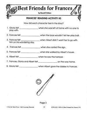 Frances: 6 Lit Link/Novel Study Bundle! Grades 1-3
