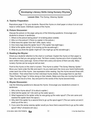 The Eensey Weensey Spider Reading Lesson Aligned To Common Core Gr. 1-3