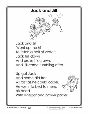 Jack and Jill Reading Lesson, Aligned to Common Core Grades 1-3