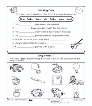 Old King Cole Reading Lesson Aligned to Common Core Gr 1-3