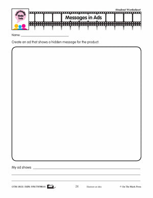 Interpreting Media Messages Lesson and Worksheets  - Aligned to Common Core - Gr. K-1