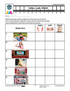 Elements of Media Form Grades K-1 Lesson Plan  - Aligned to Common Core