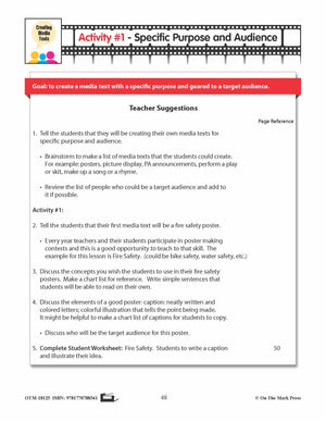 Specific Purpose and Audience Media Texts Lesson - Aligned to Common Core Gr K-1