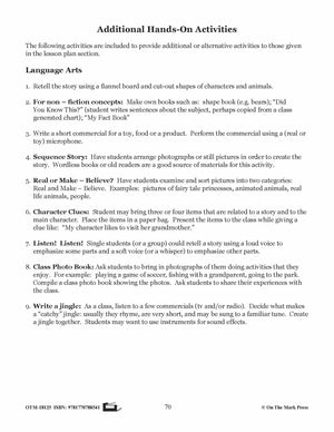 Media Activities Lesson Plan Gr. K-1 - Aligned to Common Core