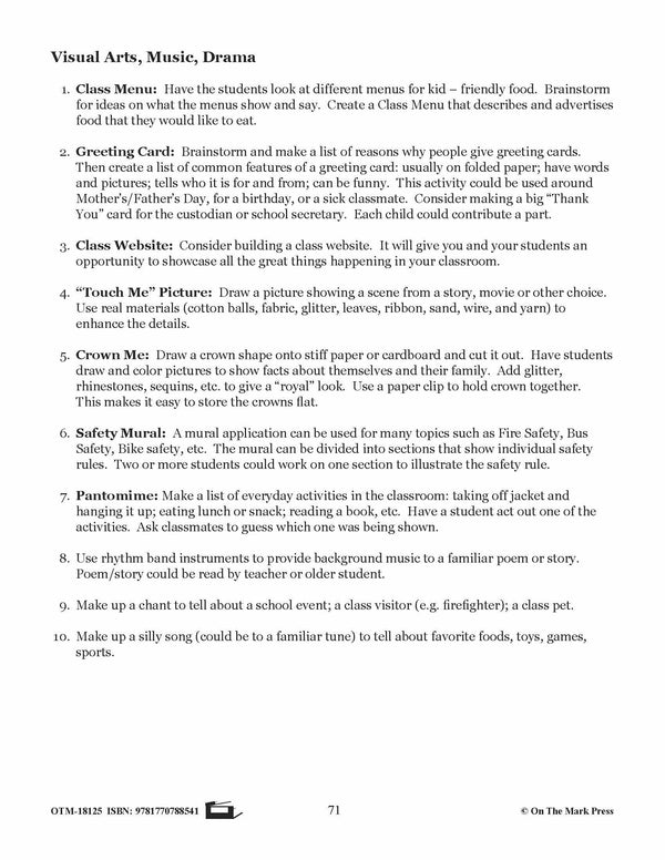 Media Activities Lesson Plan Gr. K-1 - Aligned to Common Core