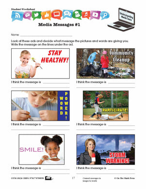 Interpreting Media Messages Lesson and Worksheets Grades 2-3 - Aligned to Common Core