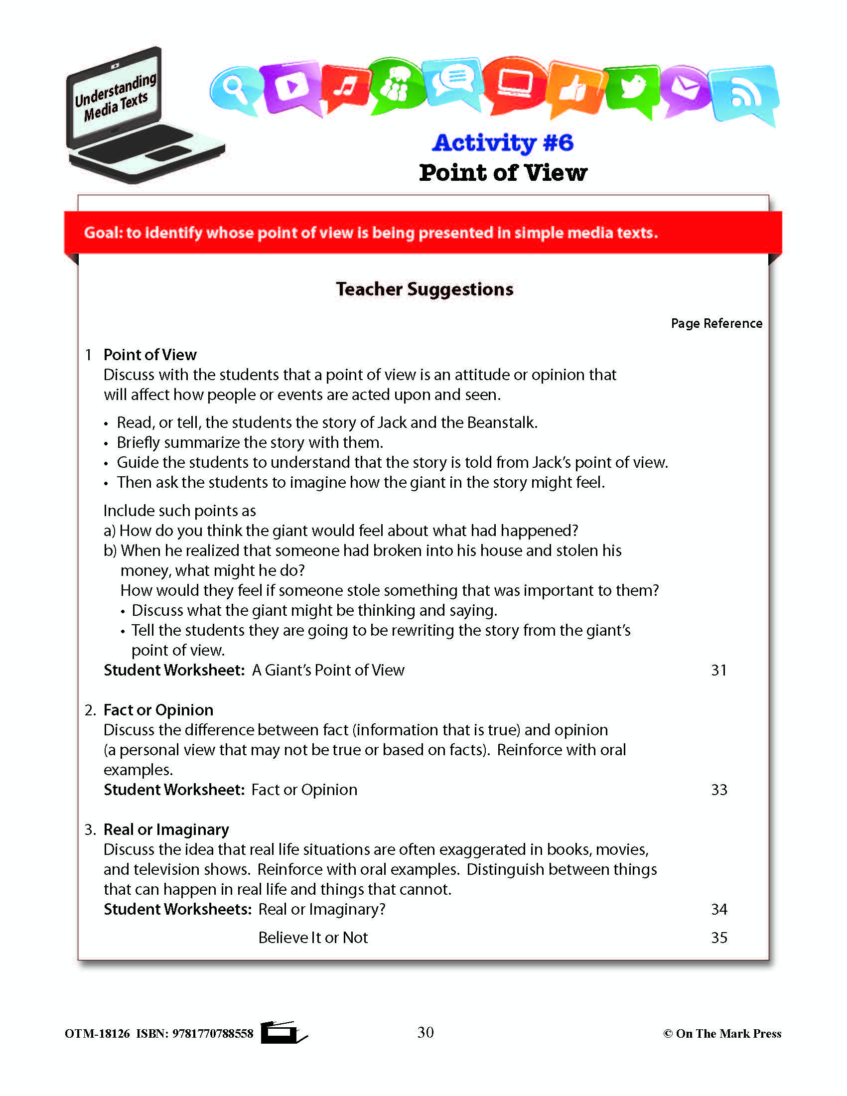 Point Of View Lesson Plan Point of View Lesson Plan Grades 2-3 - Aligned to Common Core