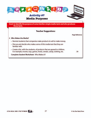 Media Purposes Lesson Plan Grades 2-3 - Aligned to Common Core