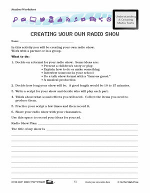 Sound in Media Activities and Worksheets Grades 4-6 - Aligned to Common Core