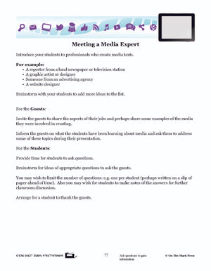 Meeting a Media Expert Lesson Plan Grades 4-6 - Aligned to Common Core