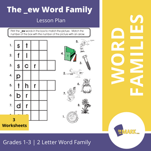 The _ew Word Family Worksheets Grades 1-3