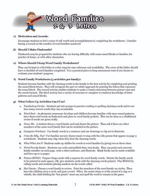 The _est Word Family Worksheets Grades 1-3