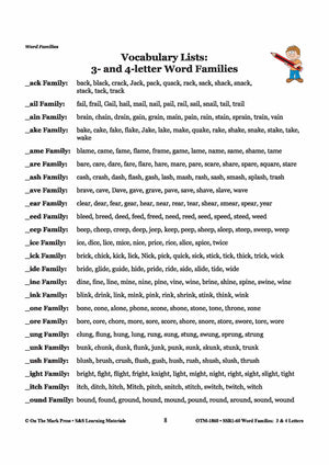 The _ain Word Family Worksheets Grades 1-3