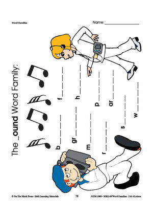 The _ound Word Family Worksheets Grades 1-3