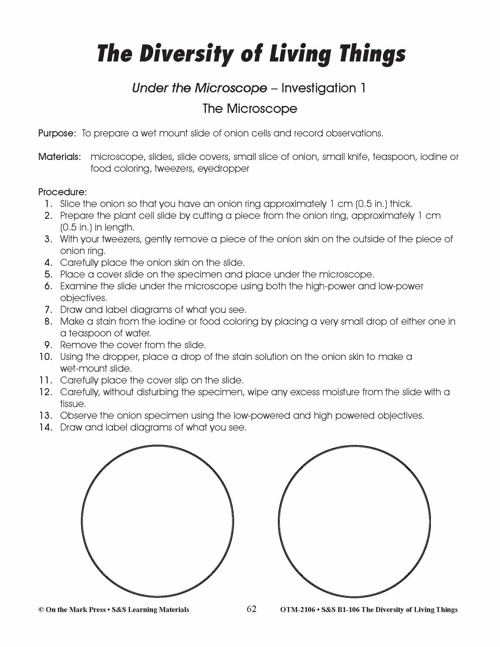 Microscope Grade 4 The Microscope Lesson Plan Grades 4-6
