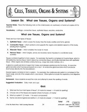 What are Tissues, Organs and Systems? Lesson Grades 7-8