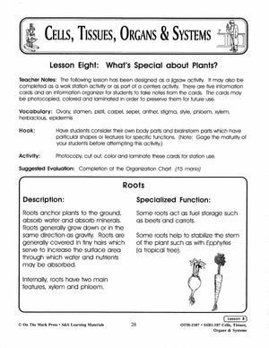 What's special about plants?  Lesson Grades 7-8