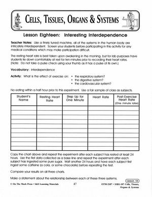 Interesting Interdependence Lesson - Respiratory, Digestive & Cardiovascular Grades 7-8