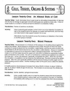 An Altered State of a Cell/Blood Pressure Lesson Plan Grades 7-8